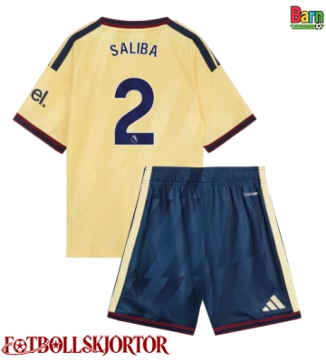 Arsenal William Saliba #2 Tredje Kläder Barn 2026-27 Kortärmad (+ Korta byxor)